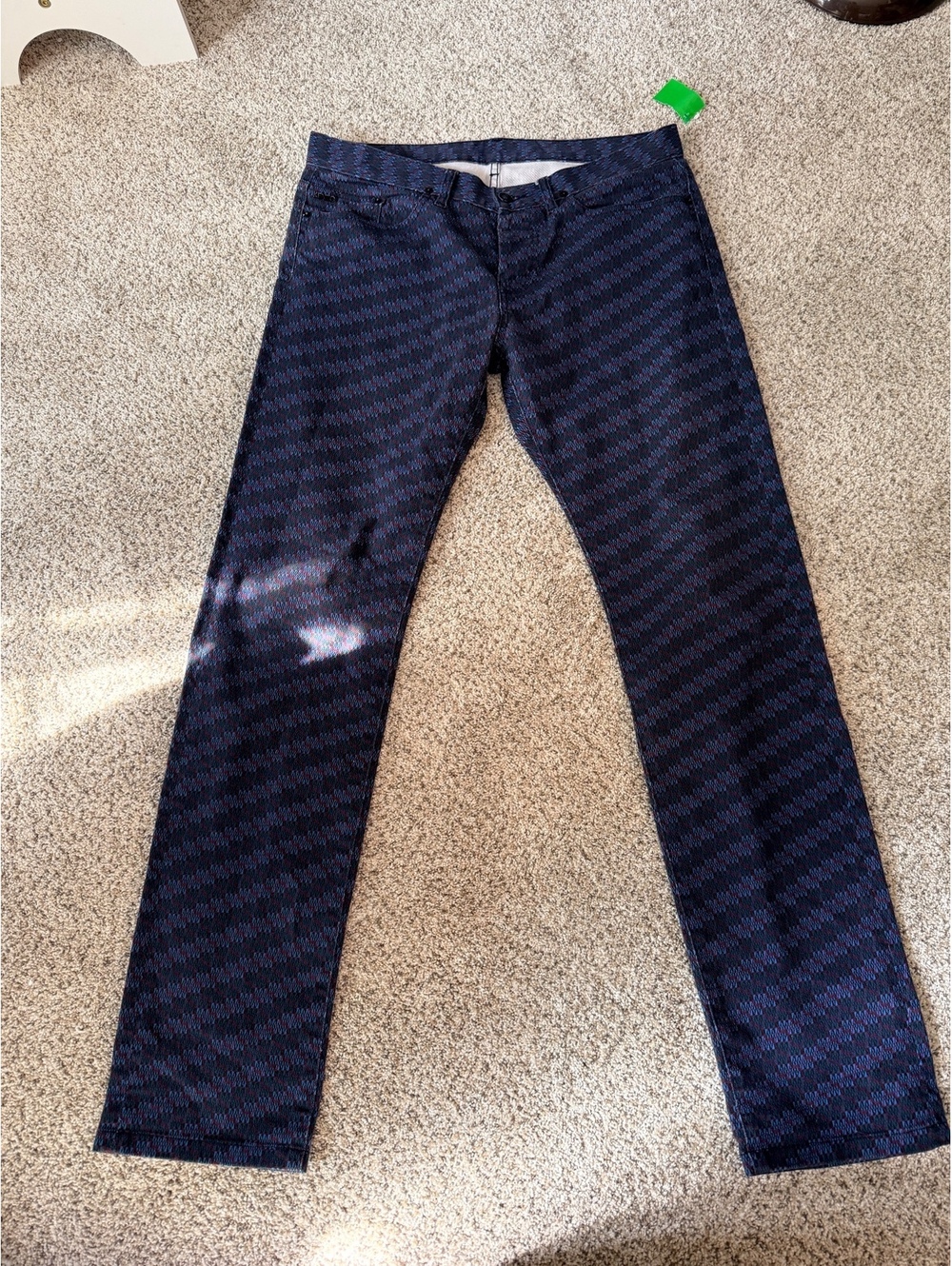 Vintage Kenzo Paris Geometric Jacquard Pants US 32 Rare Archive Designer